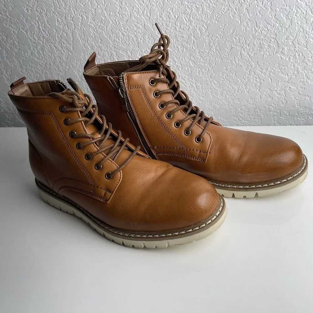 Steve Madden PBroome‎ Chukka Zip Ankle Boots Size 10 1/2 M Men's Brown